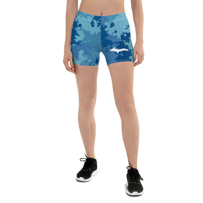 Michigan Upper Peninsula Tight Shorts (w/ UP Outline) | Great Lakes Camo