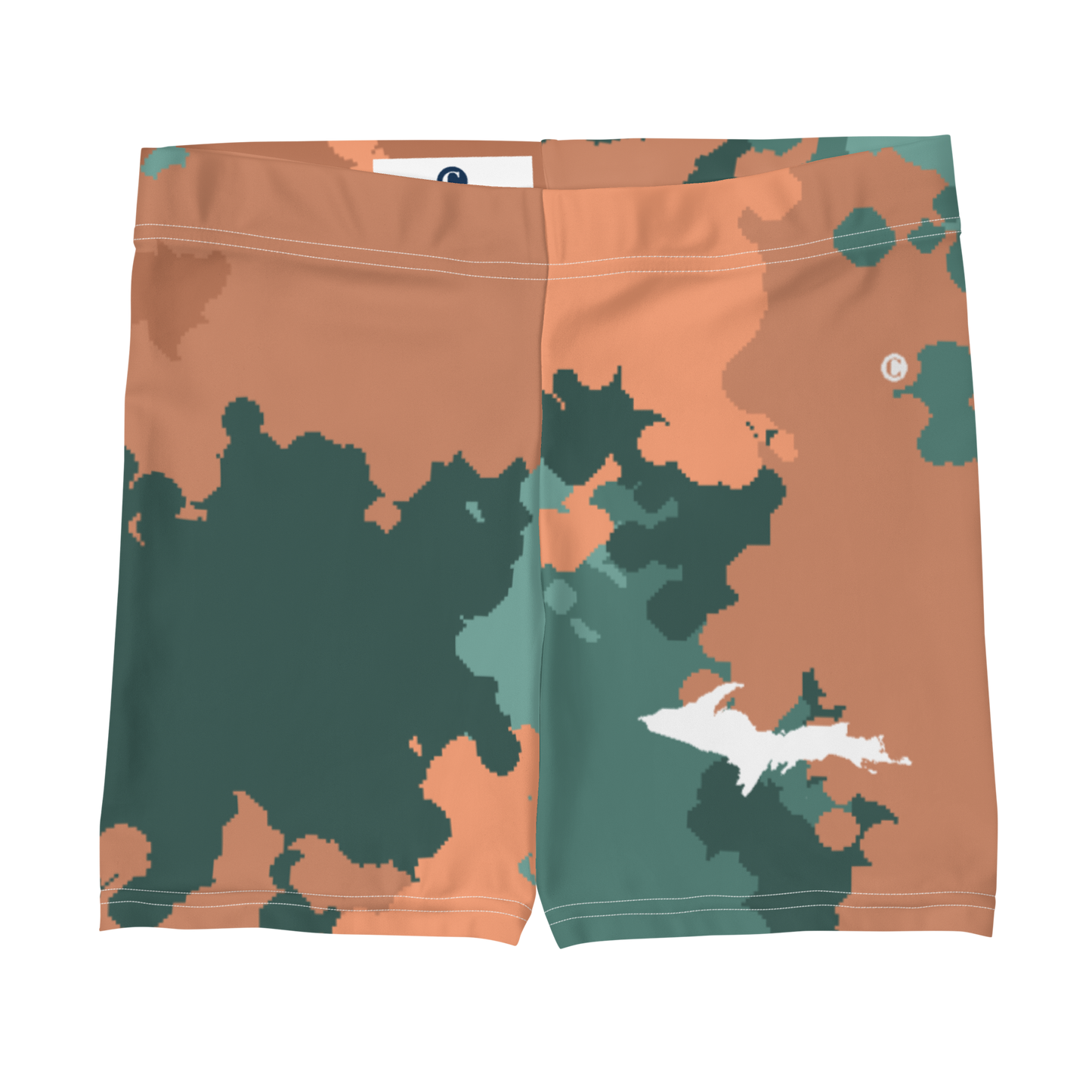 Michigan Upper Peninsula Tight Shorts (w/ UP Outline) | Copper Country Camo