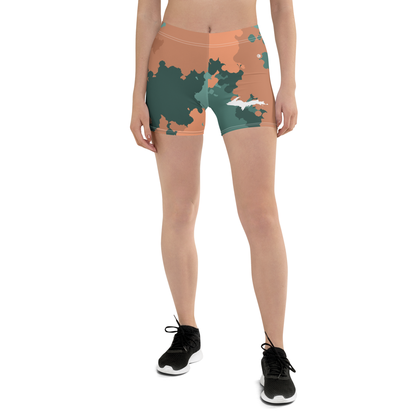 Michigan Upper Peninsula Tight Shorts (w/ UP Outline) | Copper Country Camo