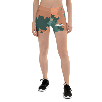 Michigan Upper Peninsula Tight Shorts (w/ UP Outline) | Copper Country Camo