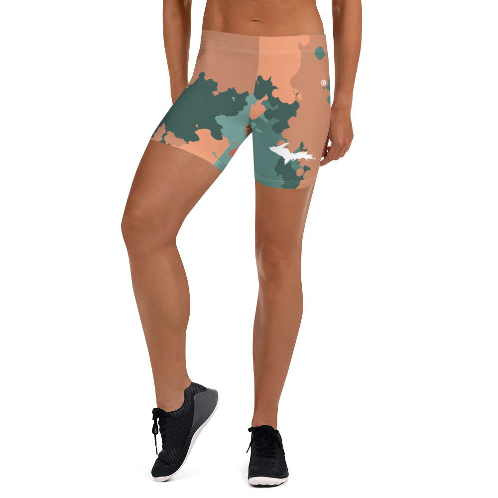 Michigan Upper Peninsula Tight Shorts (w/ UP Outline) | Copper Country Camo