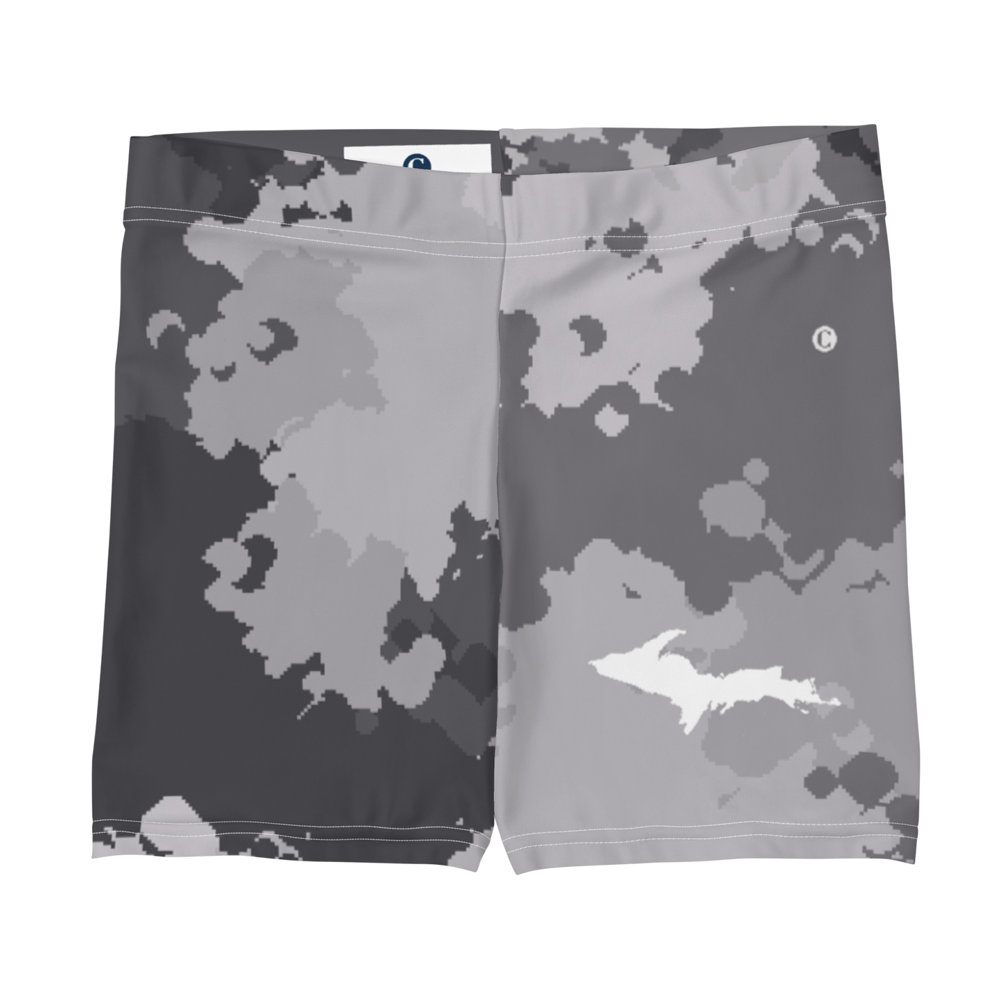 Michigan Upper Peninsula Tight Shorts (w/ UP Outline) | Iron Ore Camo