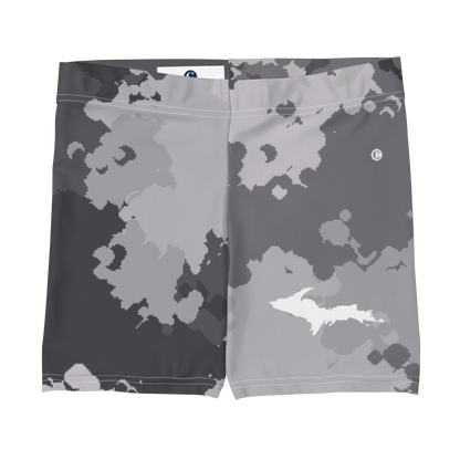 Michigan Upper Peninsula Tight Shorts (w/ UP Outline) | Iron Ore Camo