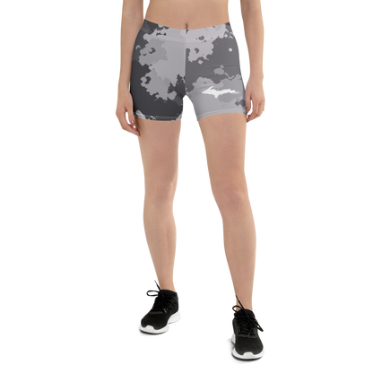 Michigan Upper Peninsula Tight Shorts (w/ UP Outline) | Iron Ore Camo