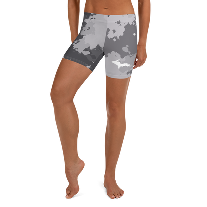 Michigan Upper Peninsula Tight Shorts (w/ UP Outline) | Iron Ore Camo