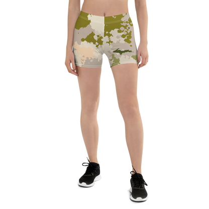 Michigan Upper Peninsula Tight Shorts (w/ UP Outline) | Rosy Mound Camo