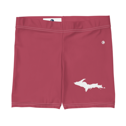 Michigan Upper Peninsula Tight Shorts (w/ UP Outline) | Popstar Pink