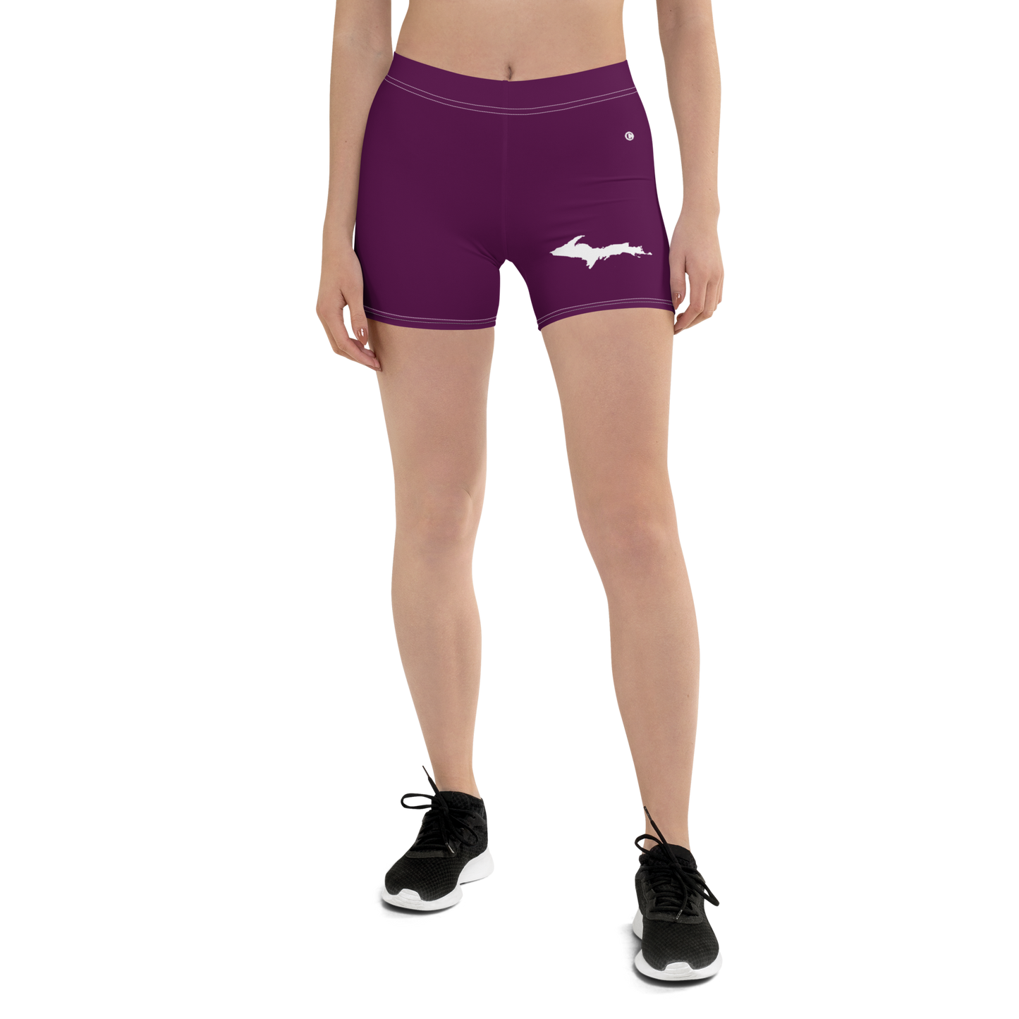 Michigan Upper Peninsula Tight Shorts (w/ UP Outline) | Tyrian Purple