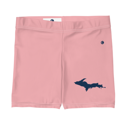 Michigan Upper Peninsula Tight Shorts (w/ UP Outline) | Strawberry Pink