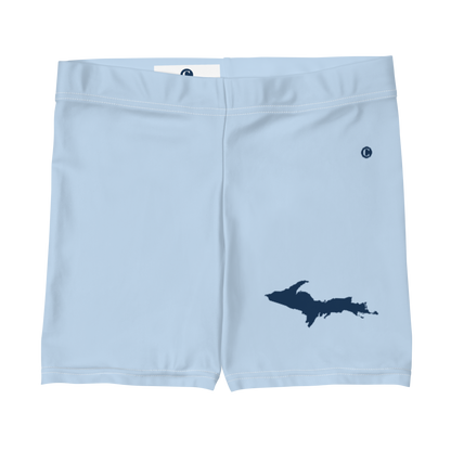 Michigan Upper Peninsula Tight Shorts (w/ UP Outline) | Light Blue