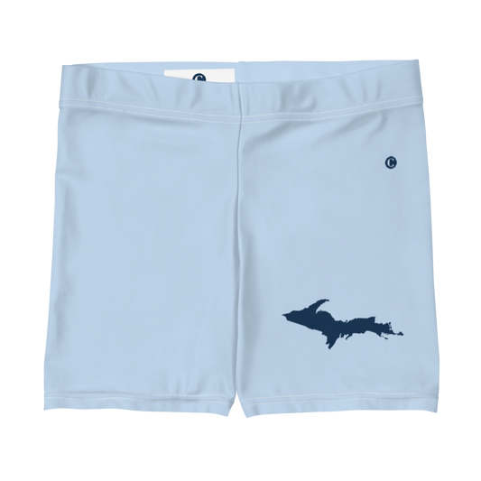 Michigan Upper Peninsula Tight Shorts (w/ UP Outline) | Light Blue