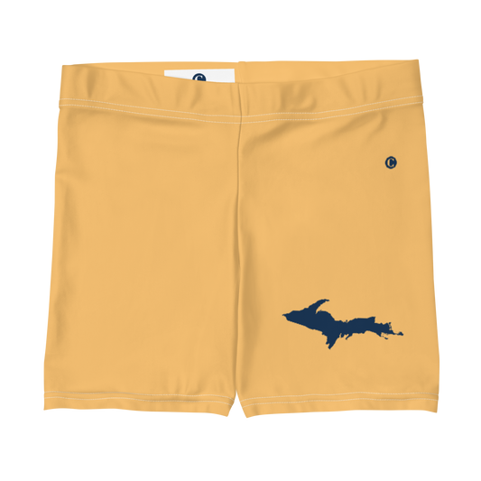 Michigan Upper Peninsula Tight Shorts (w/ UP Outline) | Apricot