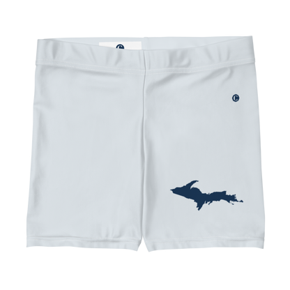 Michigan Upper Peninsula Tight Shorts (w/ UP Outline) | Gossy White