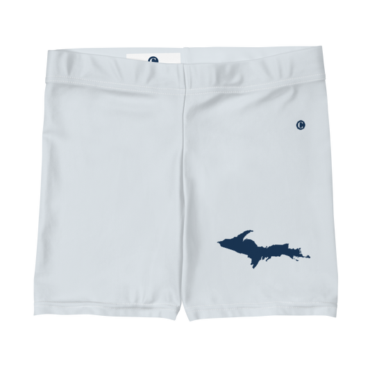 Michigan Upper Peninsula Tight Shorts (w/ UP Outline) | Gossy White