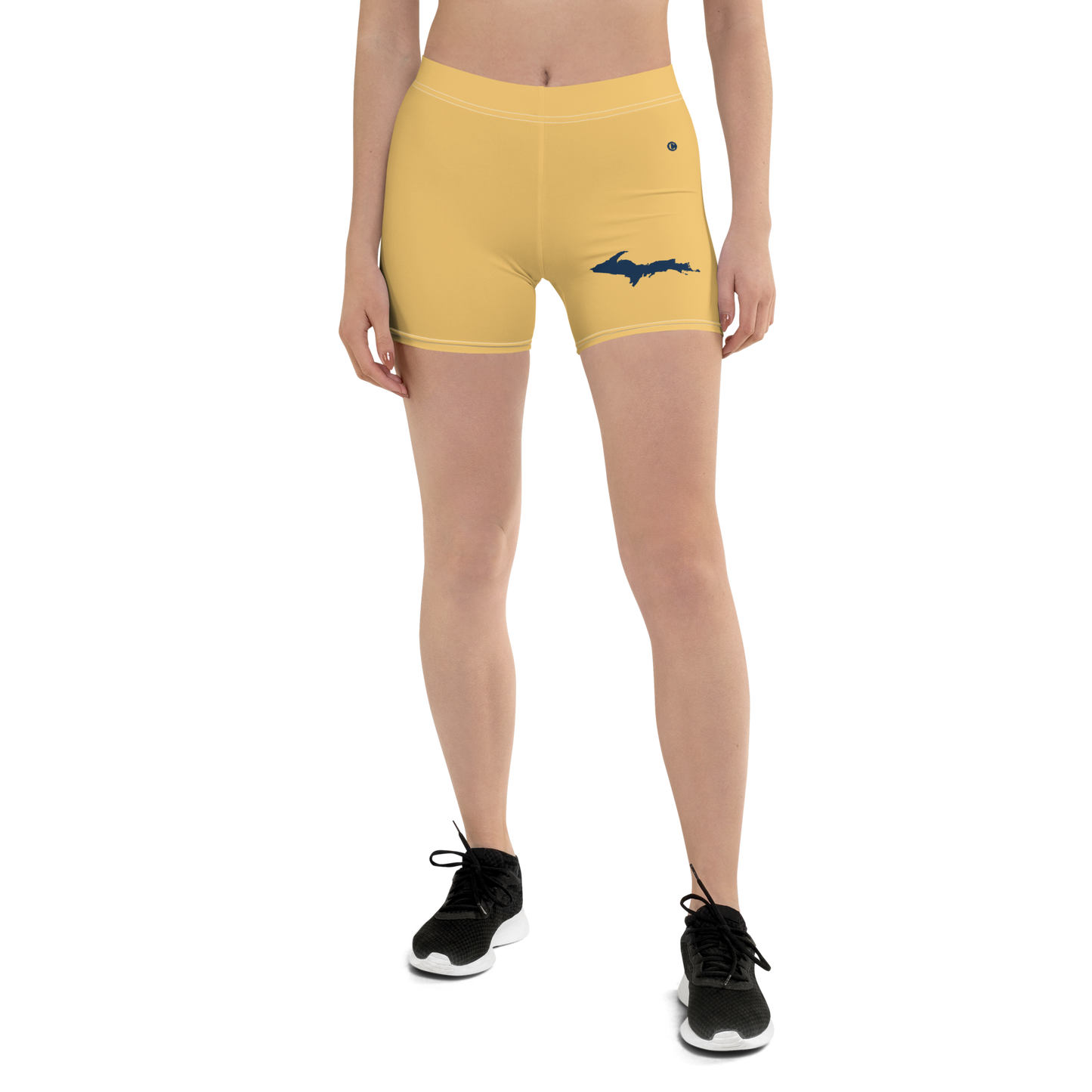 Michigan Upper Peninsula Tight Shorts (w/ UP Outline) | Citrine