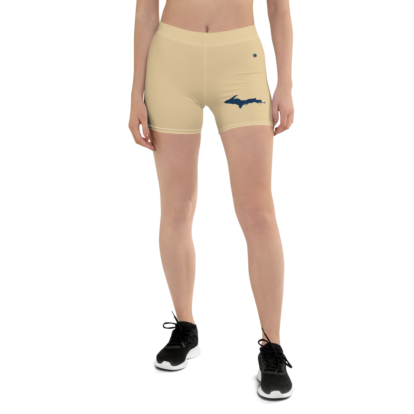 Michigan Upper Peninsula Tight Shorts (w/ UP Outline) | Maple Color