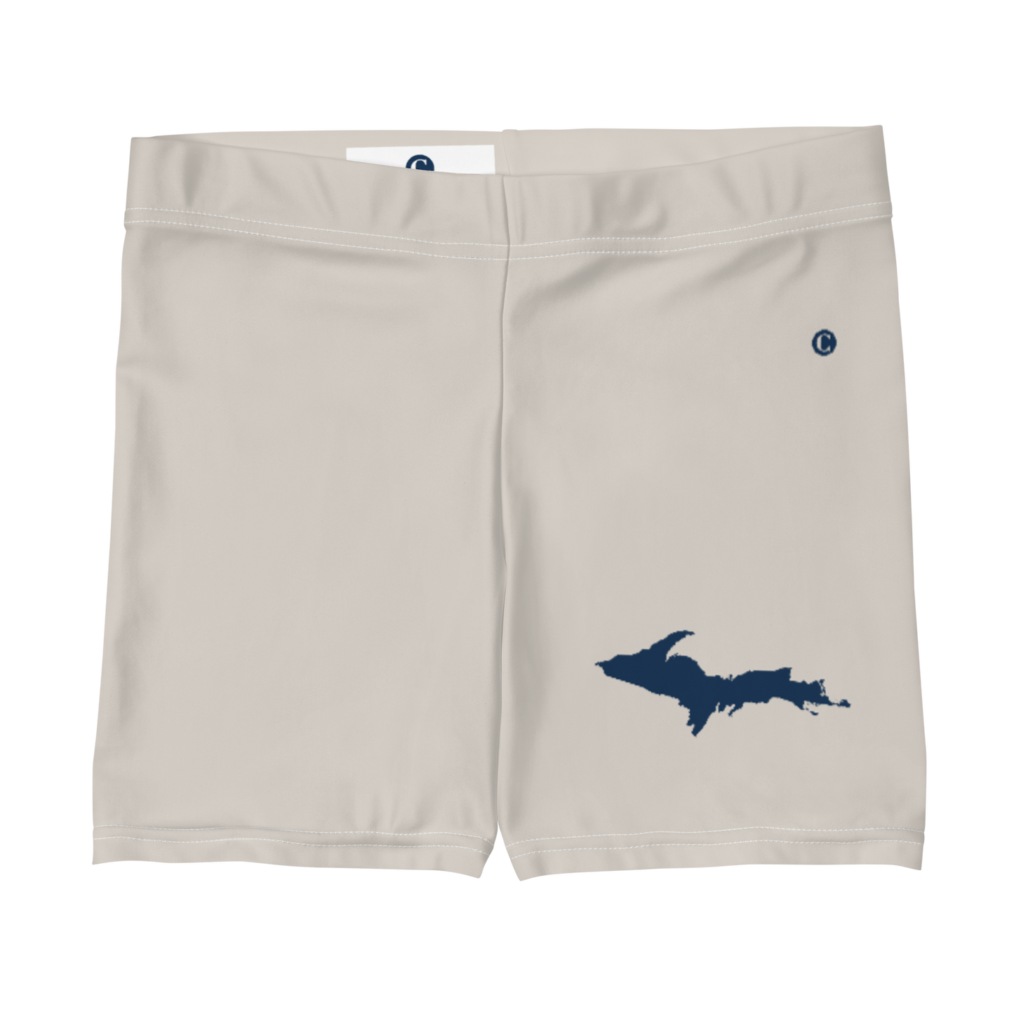 Michigan Upper Peninsula Tight Shorts (w/ UP Outline) | Canvas Color