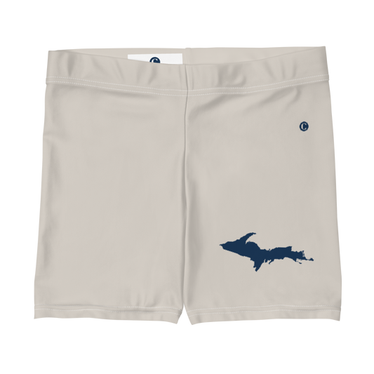 Michigan Upper Peninsula Tight Shorts (w/ UP Outline) | Canvas Color