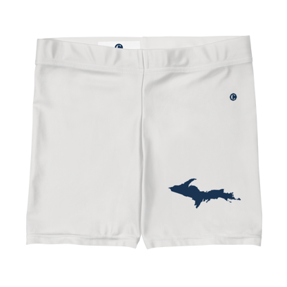 Michigan Upper Peninsula Tight Shorts (w/ UP Outline) | Birch Bark White