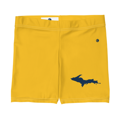 Michigan Upper Peninsula Tight Shorts (w/ UP Outline) | Superior Gold