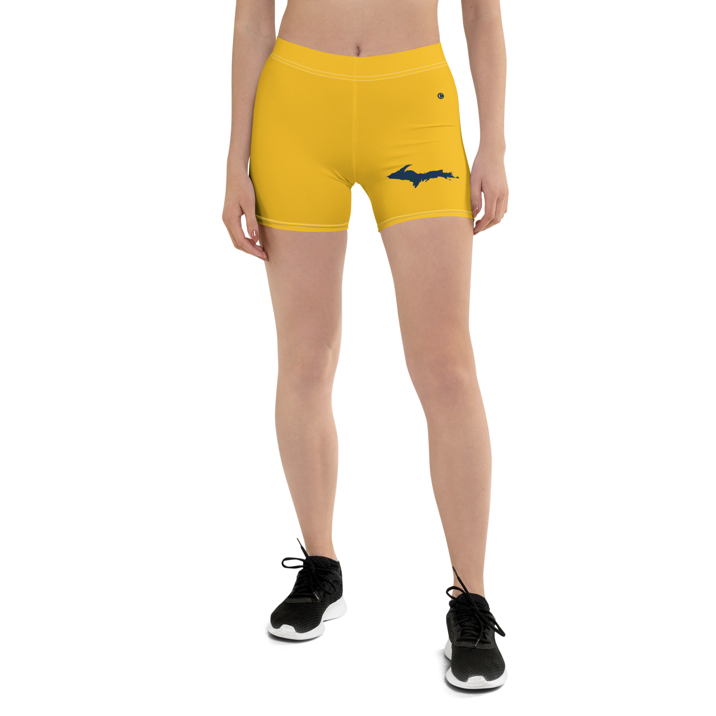 Michigan Upper Peninsula Tight Shorts (w/ UP Outline) | Superior Gold