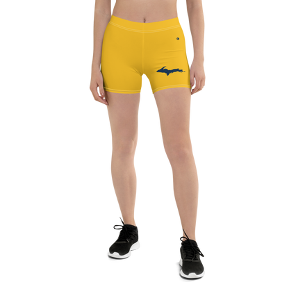 Michigan Upper Peninsula Tight Shorts (w/ UP Outline) | Superior Gold