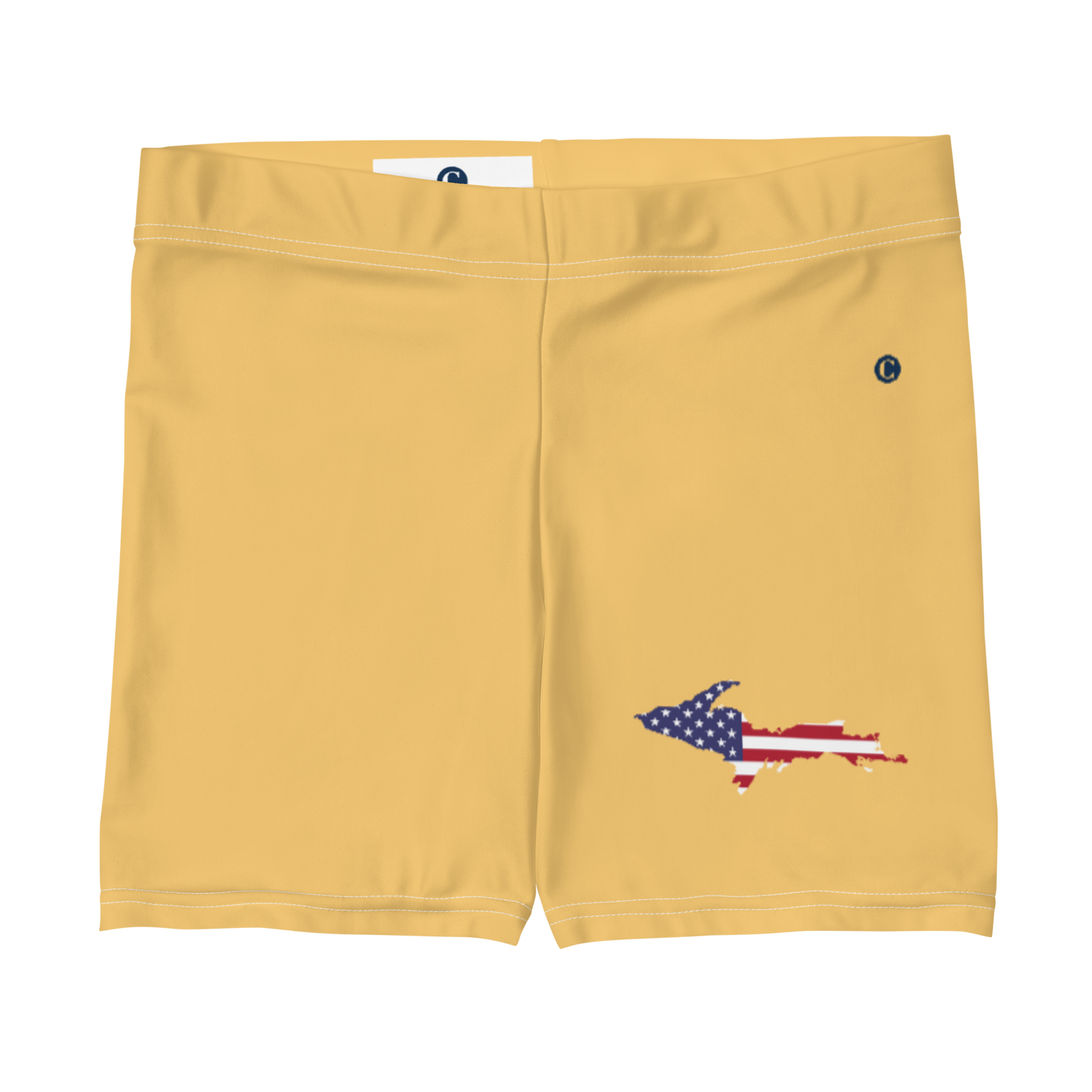 Michigan Upper Peninsula Tight Shorts (w/ UP Outline) | Citrine