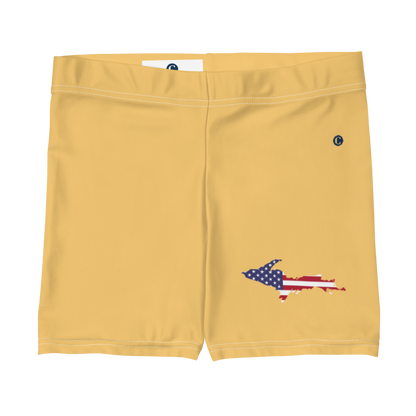 Michigan Upper Peninsula Tight Shorts (w/ UP Outline) | Citrine