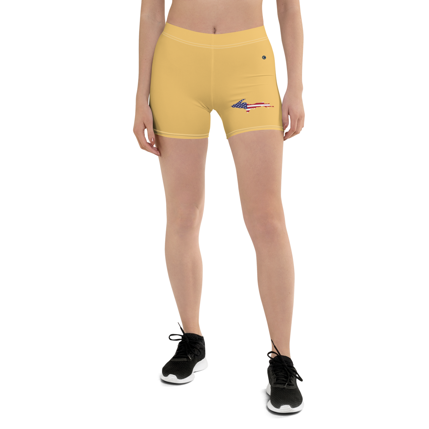 Michigan Upper Peninsula Tight Shorts (w/ UP Outline) | Citrine