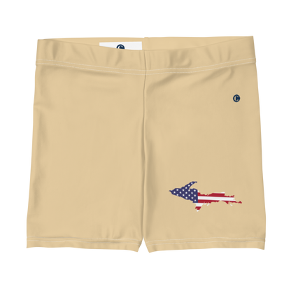 Michigan Upper Peninsula Tight Shorts (w/ UP Outline) | Maple Color