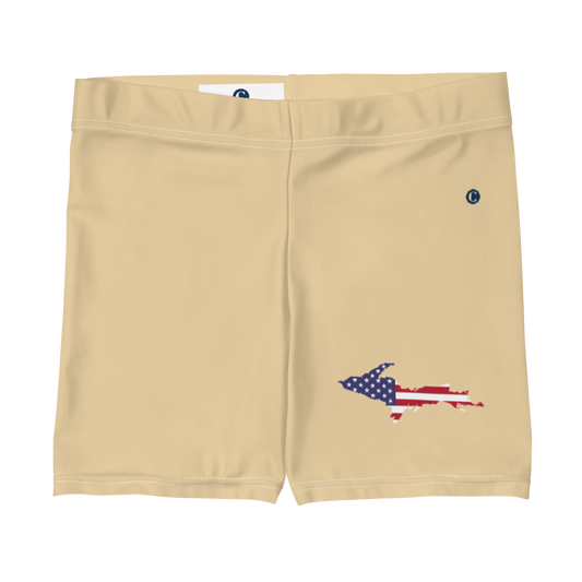 Michigan Upper Peninsula Tight Shorts (w/ UP Outline) | Maple Color