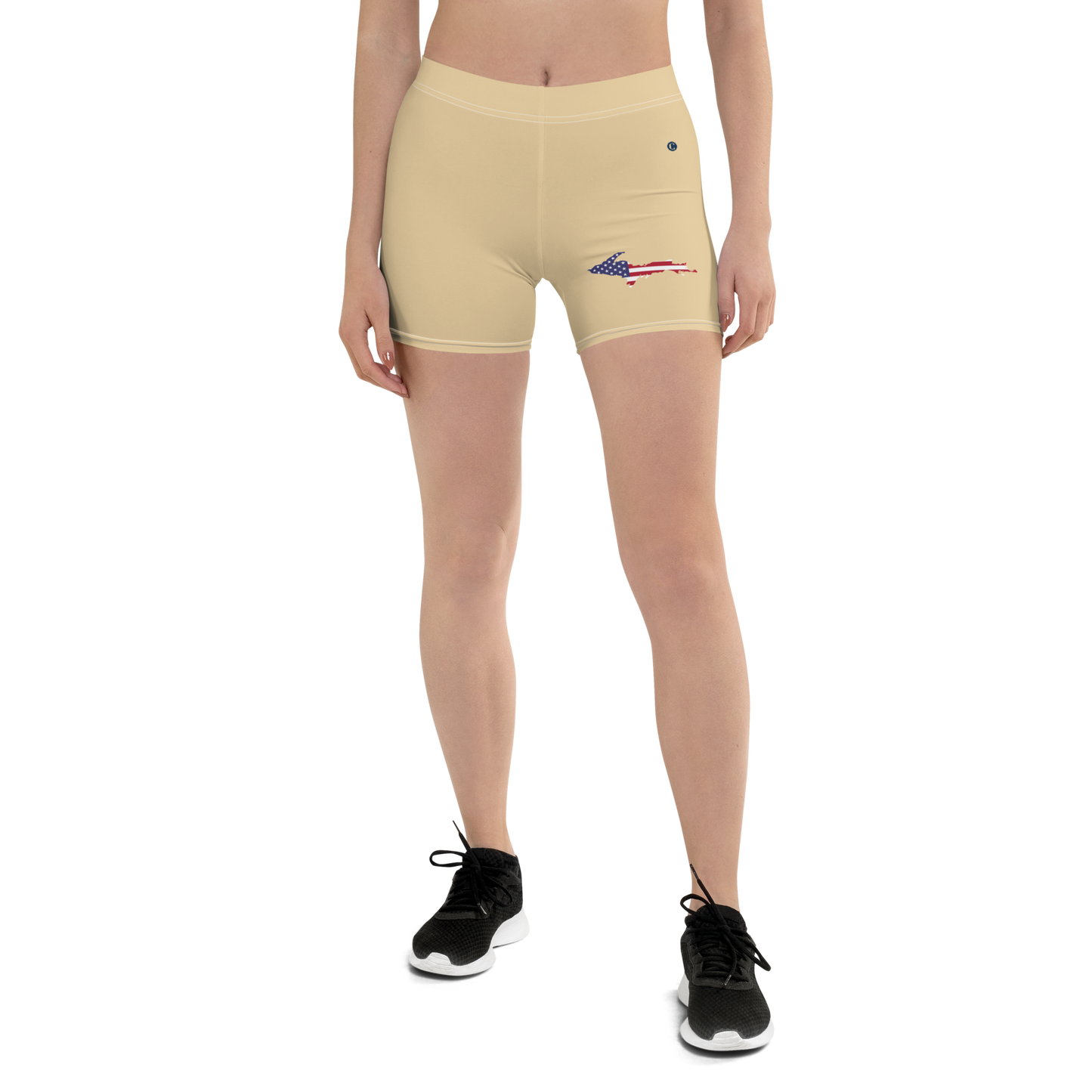 Michigan Upper Peninsula Tight Shorts (w/ UP Outline) | Maple Color