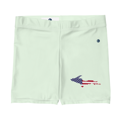 Michigan Upper Peninsula Tight Shorts (w/ UP Outline) | Dew Green