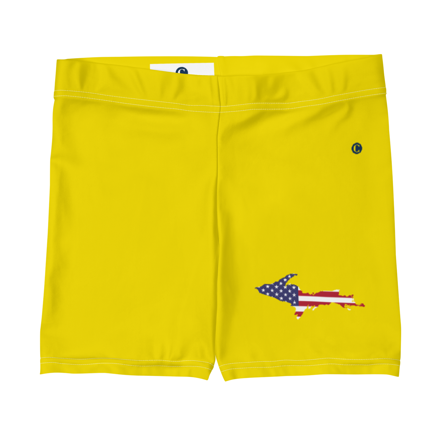 Michigan Upper Peninsula Tight Shorts (w/ UP Outline) | Gadsden Yellow