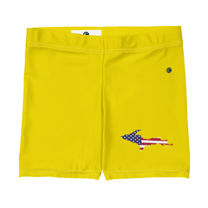 Michigan Upper Peninsula Tight Shorts (w/ UP Outline) | Gadsden Yellow