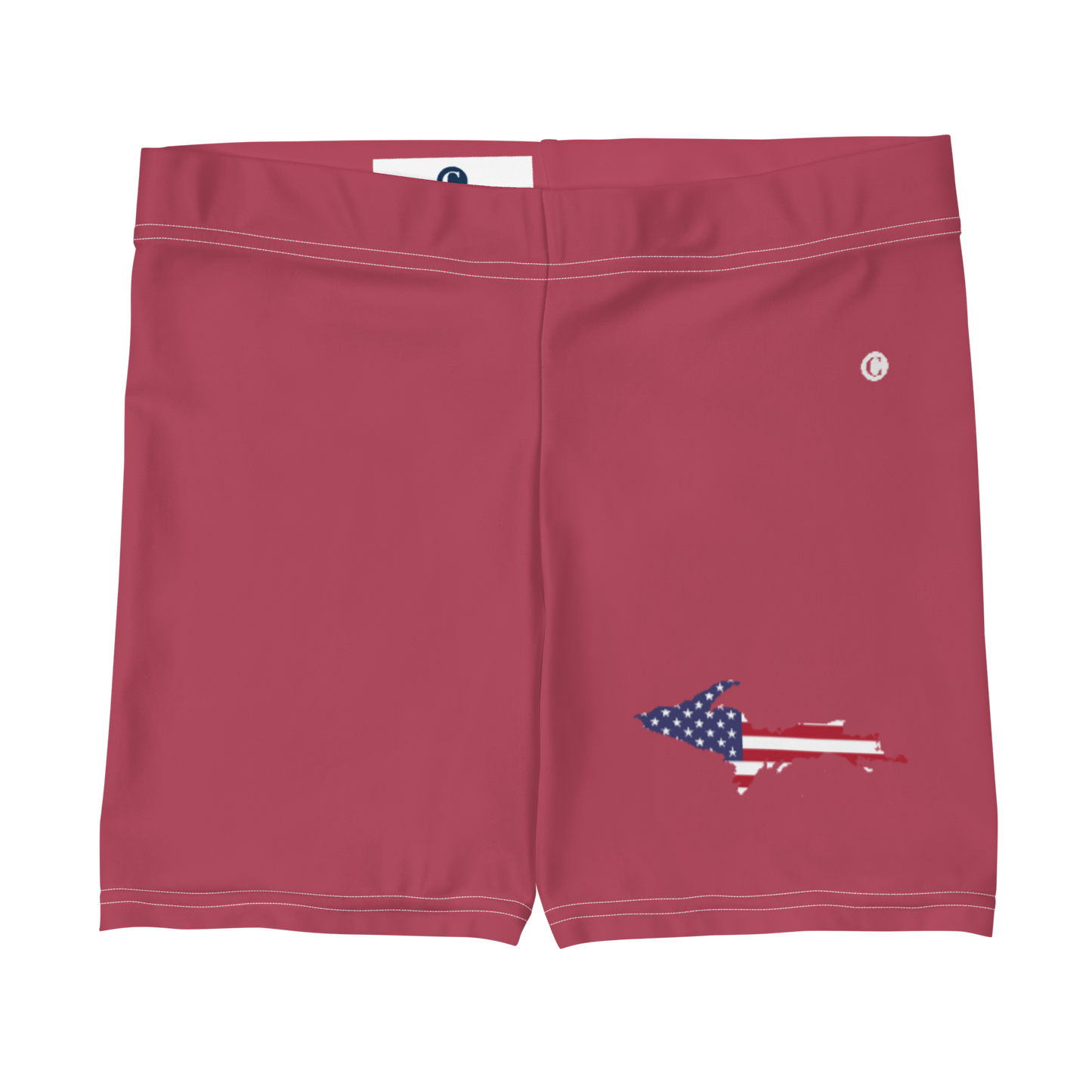 Michigan Upper Peninsula Tight Shorts (w/ UP Outline) | Popstar Pink