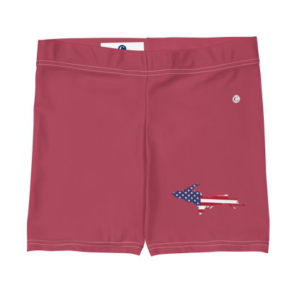 Michigan Upper Peninsula Tight Shorts (w/ UP Outline) | Popstar Pink