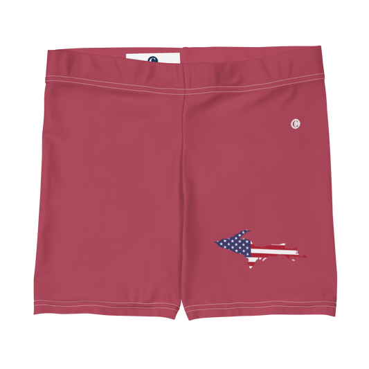 Michigan Upper Peninsula Tight Shorts (w/ UP Outline) | Popstar Pink