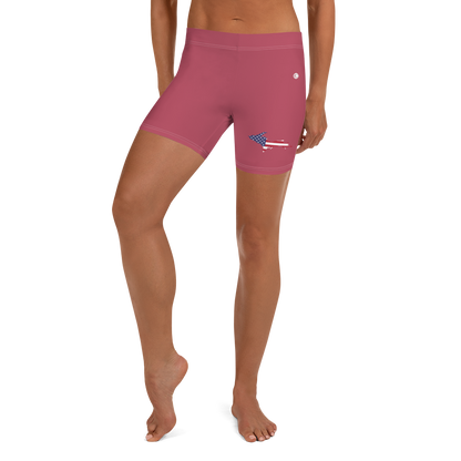 Michigan Upper Peninsula Tight Shorts (w/ UP Outline) | Popstar Pink