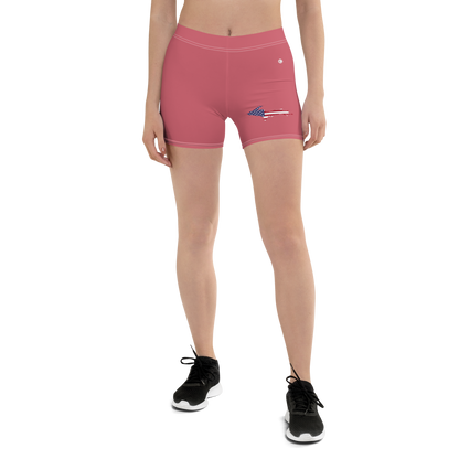 Michigan Upper Peninsula Tight Shorts (w/ UP Outline) | Watermelon Pink