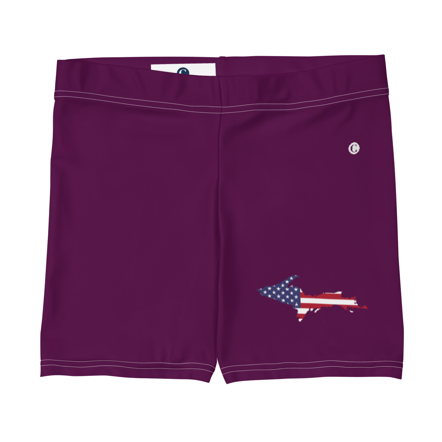 Michigan Upper Peninsula Tight Shorts (w/ UP Outline) | Tyrian Purple