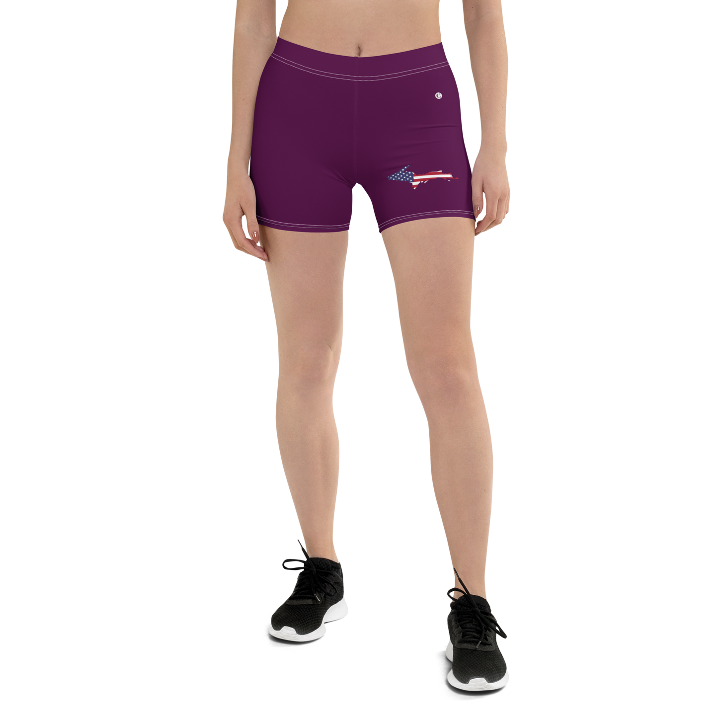 Michigan Upper Peninsula Tight Shorts (w/ UP Outline) | Tyrian Purple