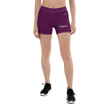 Michigan Upper Peninsula Tight Shorts (w/ UP Outline) | Tyrian Purple