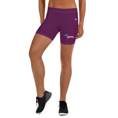 Michigan Upper Peninsula Tight Shorts (w/ UP Outline) | Tyrian Purple