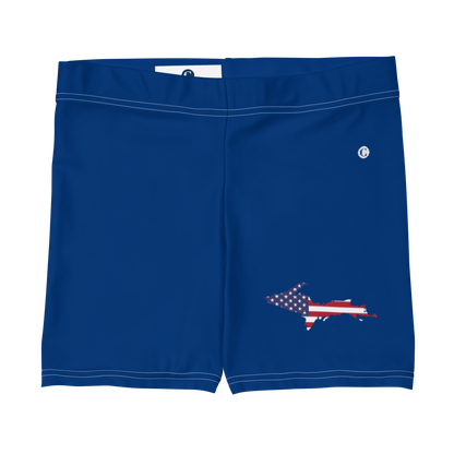 Michigan Upper Peninsula Tight Shorts (w/ UP Outline) | Dearborn Blue