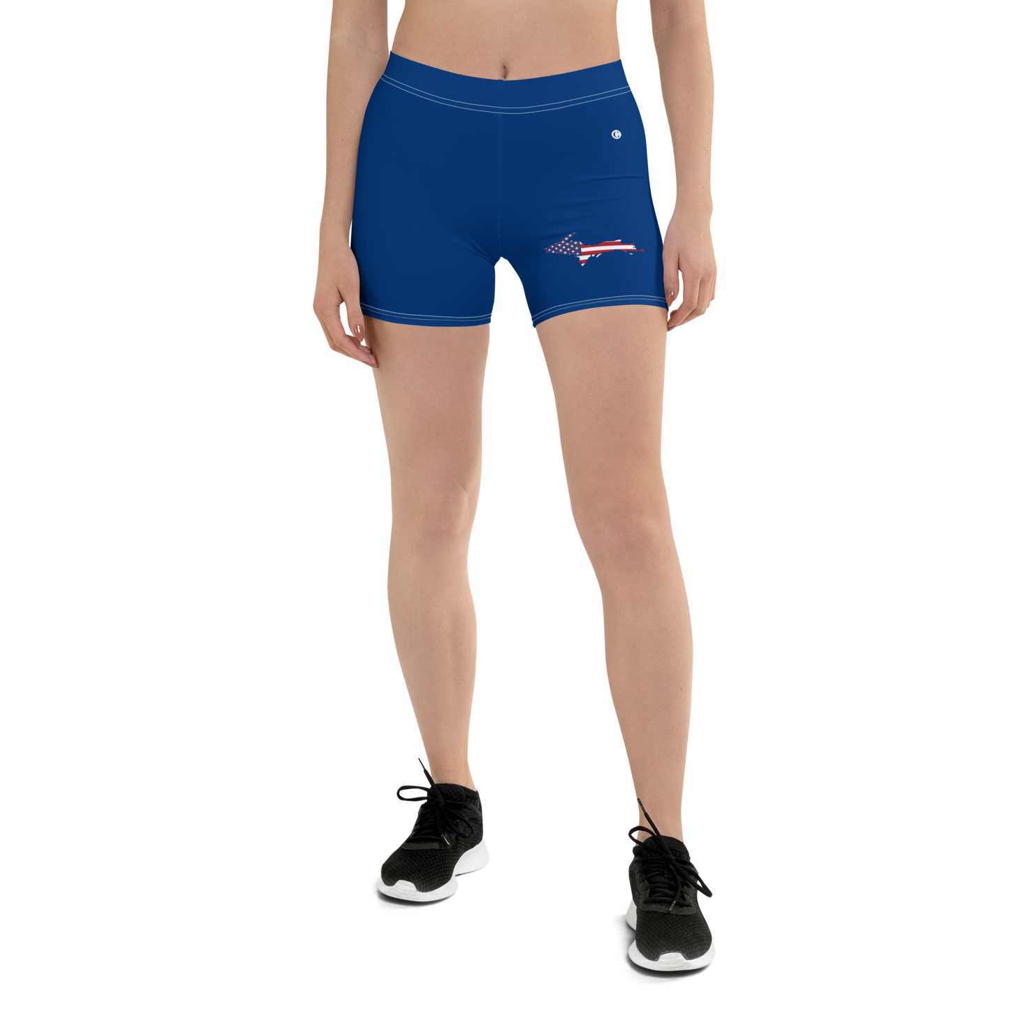 Michigan Upper Peninsula Tight Shorts (w/ UP Outline) | Dearborn Blue