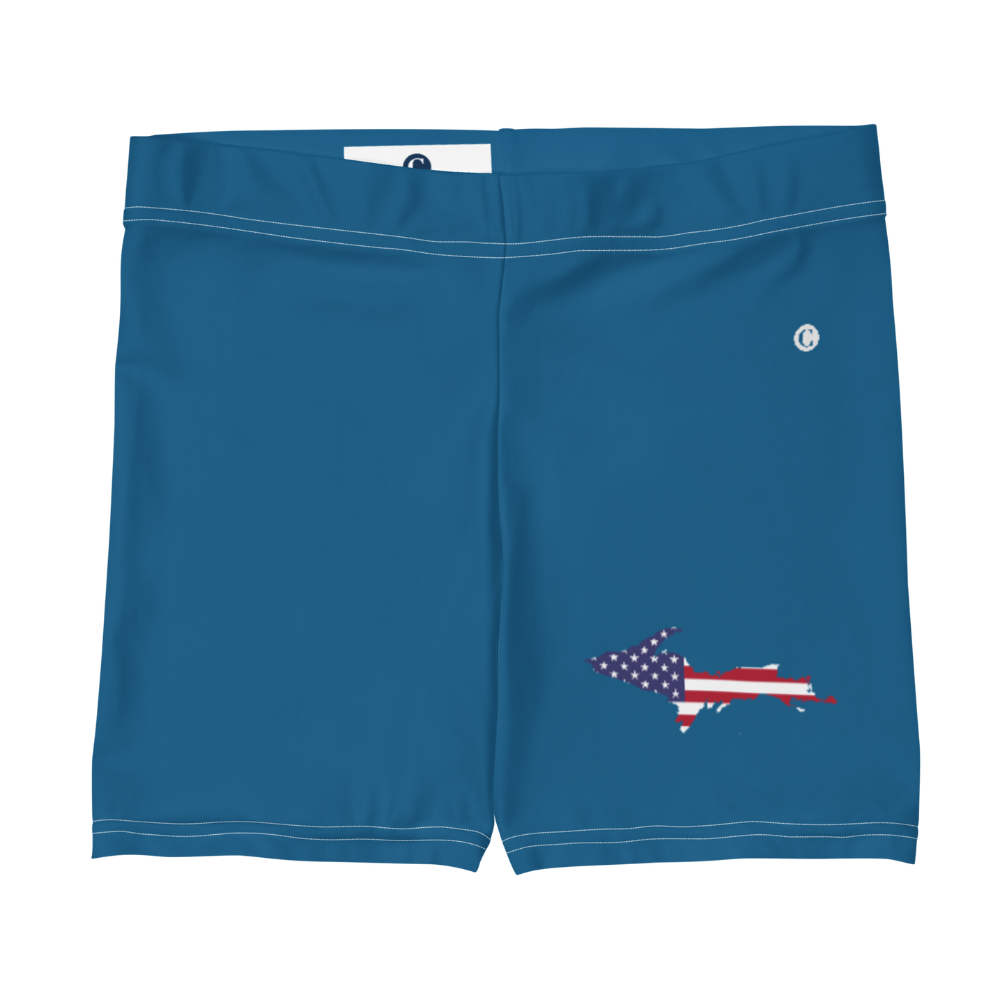 Michigan Upper Peninsula Tight Shorts (w/ UP Outline) | Blueberry