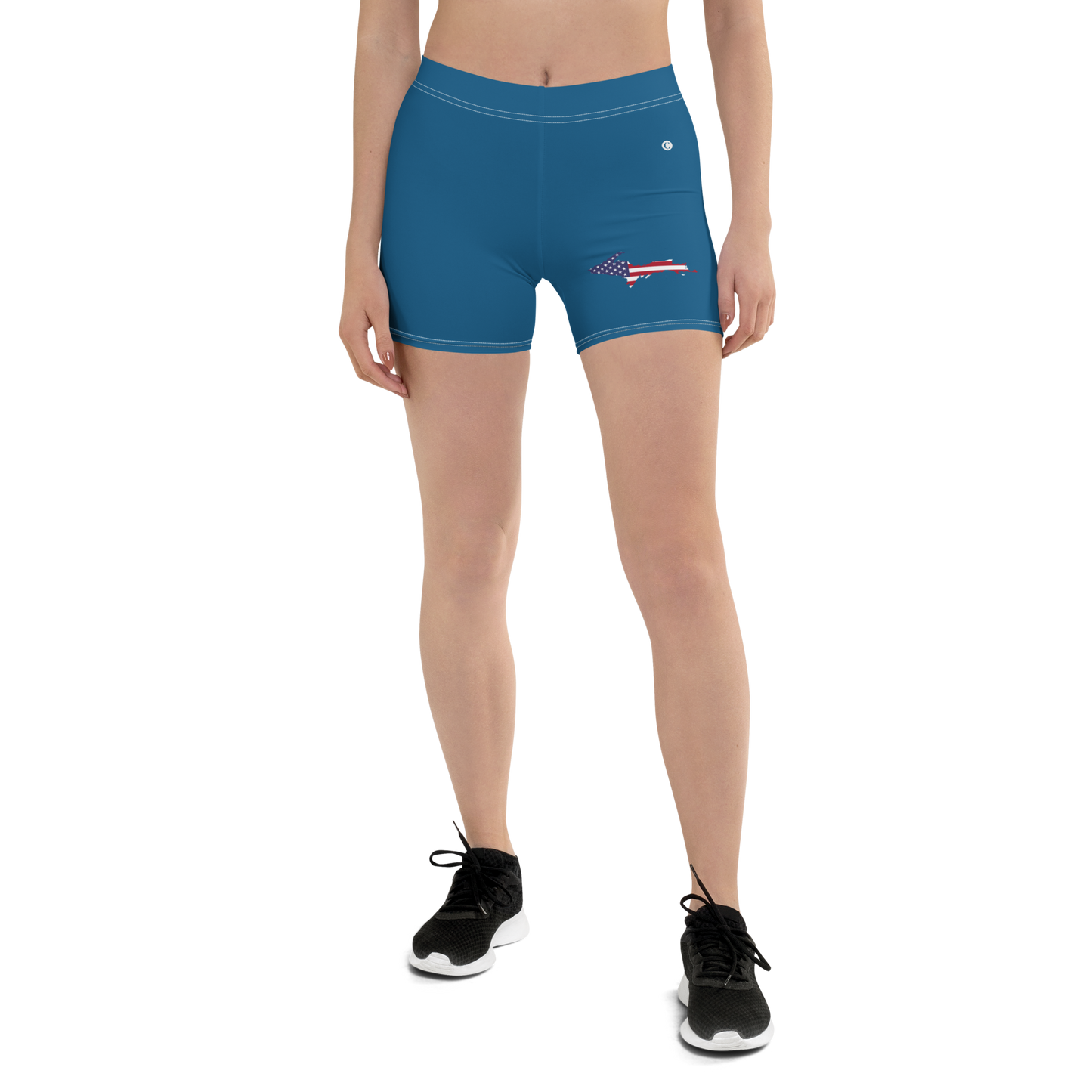 Michigan Upper Peninsula Tight Shorts (w/ UP Outline) | Blueberry