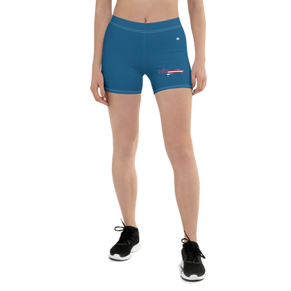 Michigan Upper Peninsula Tight Shorts (w/ UP Outline) | Blueberry