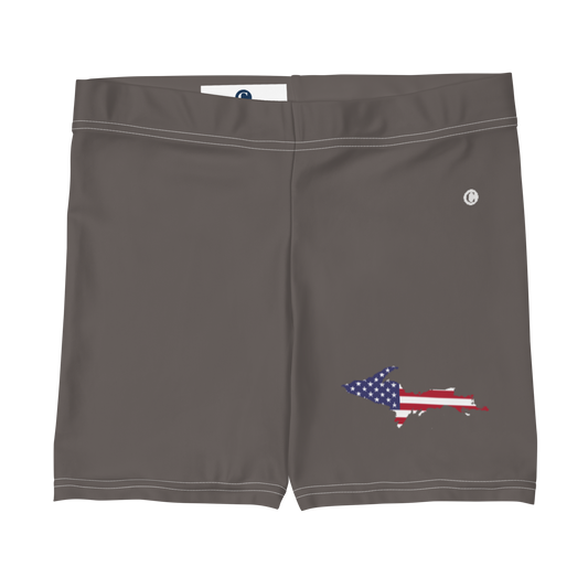 Michigan Upper Peninsula Tight Shorts (w/ UP Outline) | Warren Tank Grey